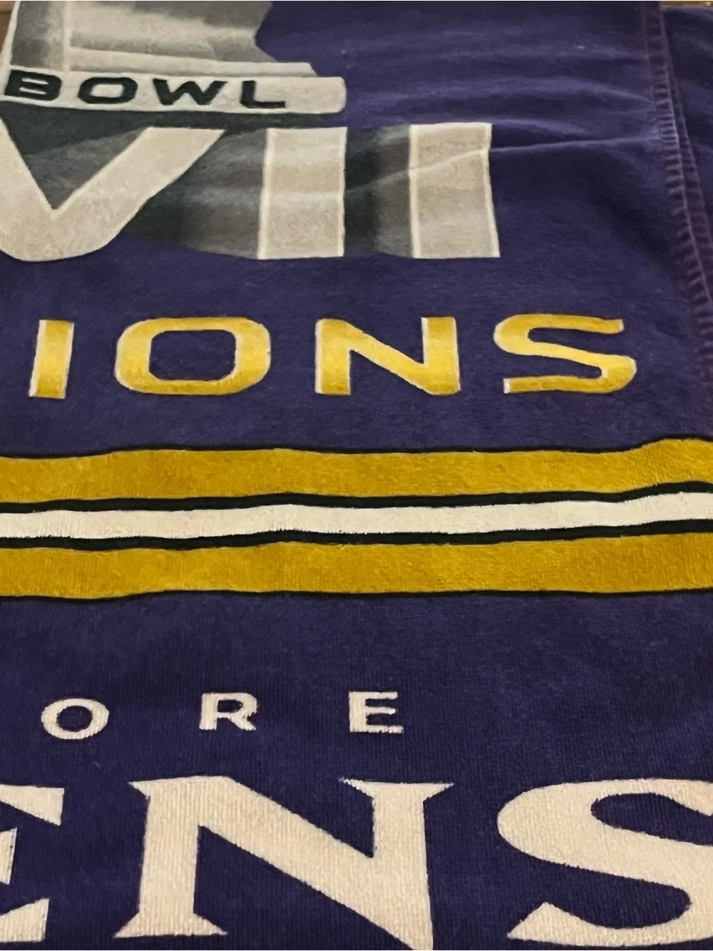 Super Bowl XLVII Champions Baltimore Purple & Gold Bath Towel